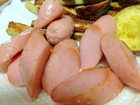 おやつやおつまみに最高！魚肉ソーセージのから揚げ☆